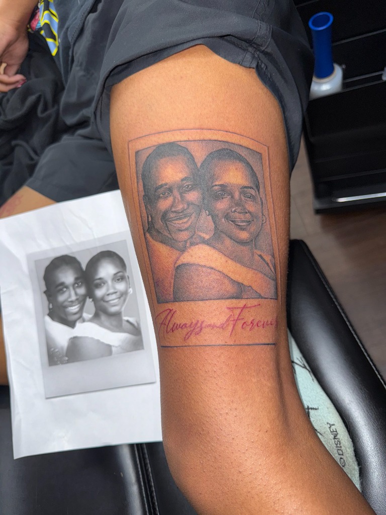 Couple Portrait Always and Forever Tattoo by Boneface