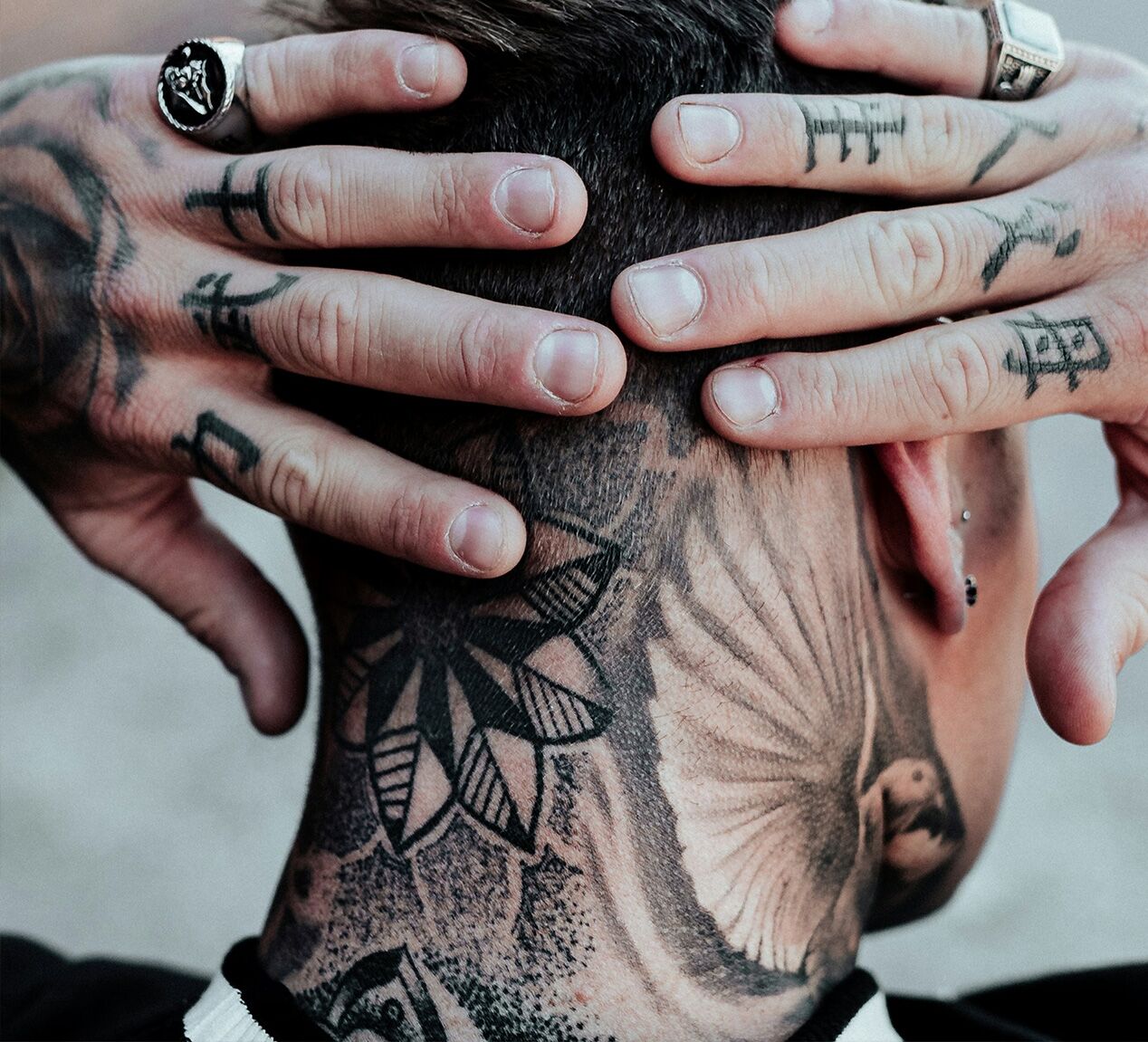 Shoulder floral tattoo